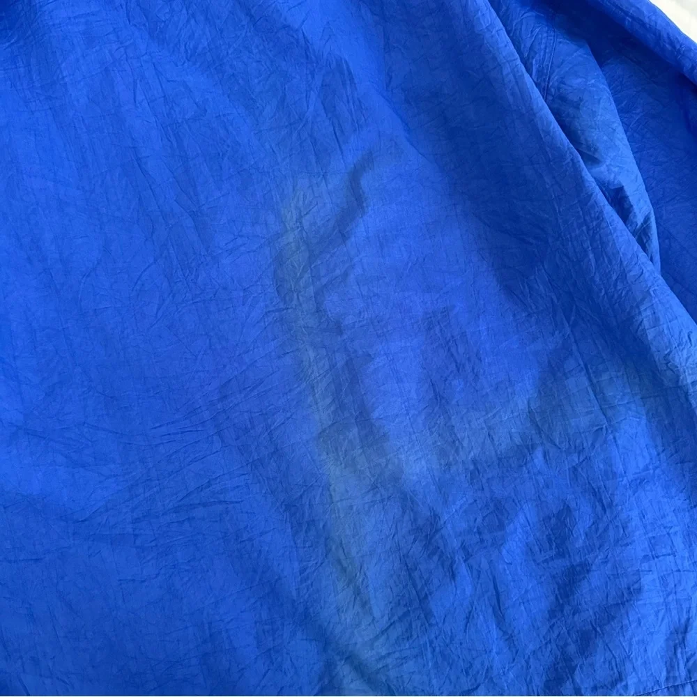 Vintage 90s Shoot The Rock Pullover Windbreaker Babe Ruth Baseball Blue Large‎